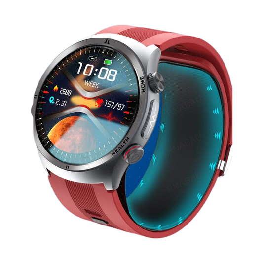 Red Airbag Smart Watch Heart & Health Tracker