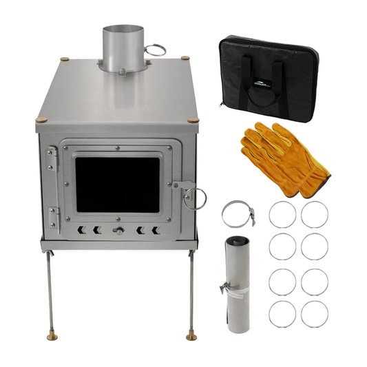 Foldable Titanium Wood-Burning Stove Lightweight and Portable