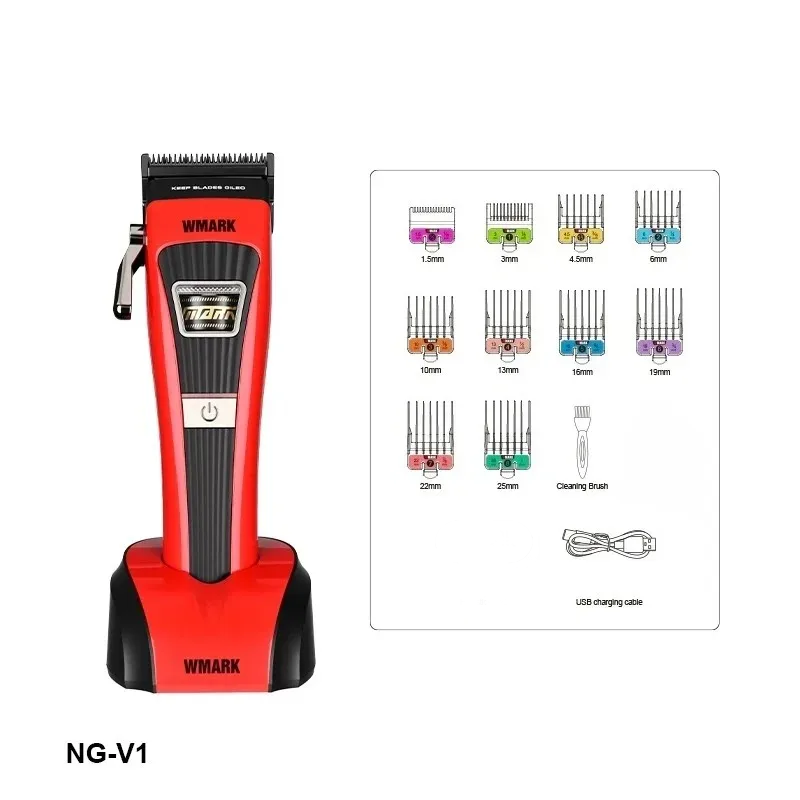 Rechargeable BLDC Hair Clipper Professional Red