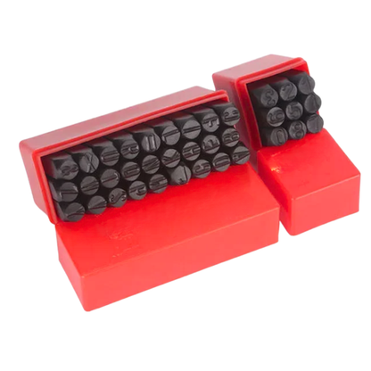 36-Piece 10mm Metal Alphabet & Number Punch Set