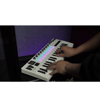 Compact 37-Key USB MIDI Controller with RGB Pads