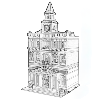 Town Hall Building Blocks Modular City Street Set