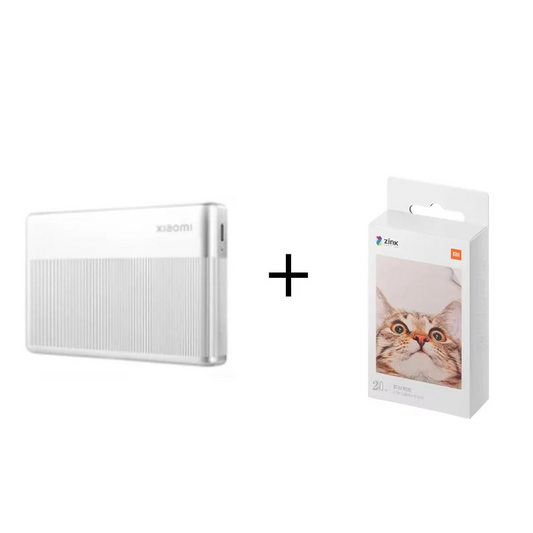 Compact Photo Printer Bundle 1S plus 20 Sheets Thermal Paper
