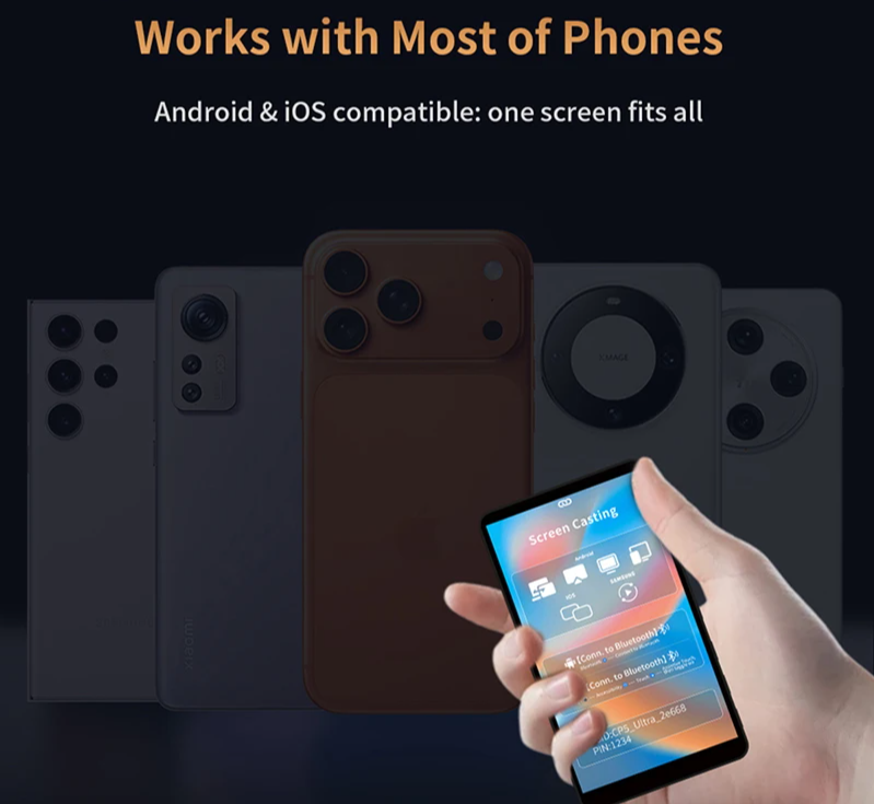 Portable Vlog Monitor for Rear-Camera Phone Selfies
