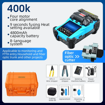 Full-Set Blue Fiber Optic Fusion Splicer Machine