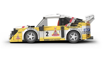 Sports Quattro Car with Team Truck Building Bricks Set