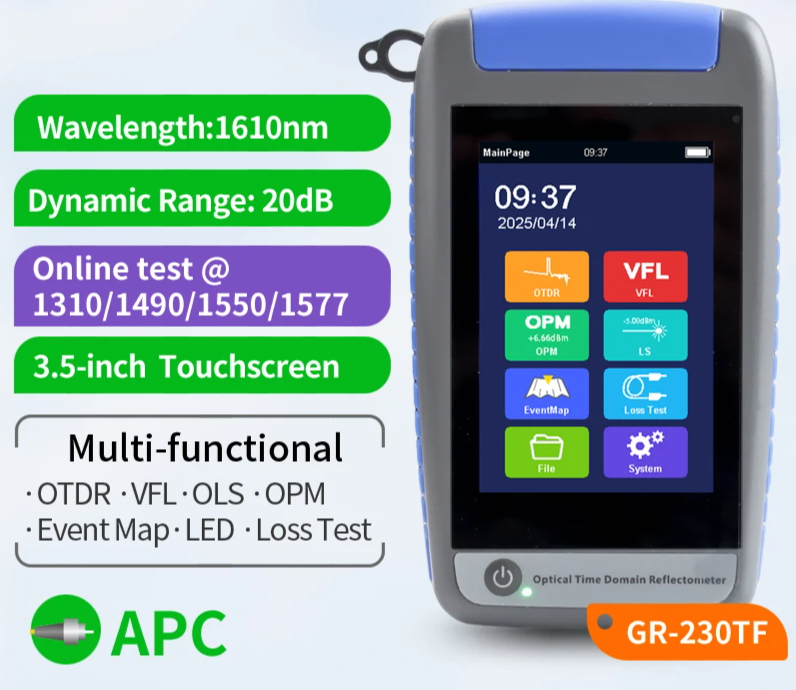 Smart OTDR Optical Fiber Tester with OPM VFL APC