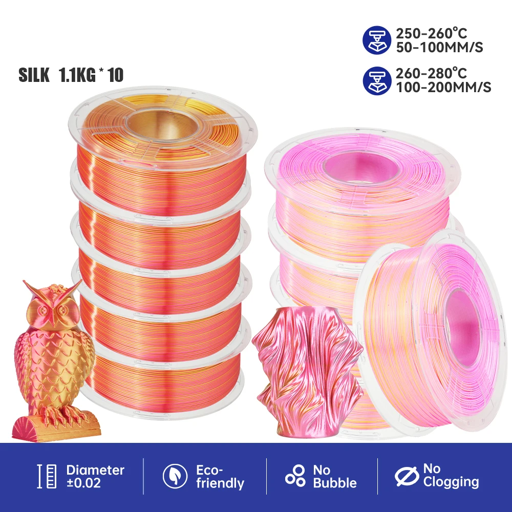 Dual-Colour PLA+ 3D Printer Filament Pack