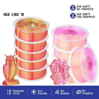 Dual-Colour PLA+ 3D Printer Filament Pack