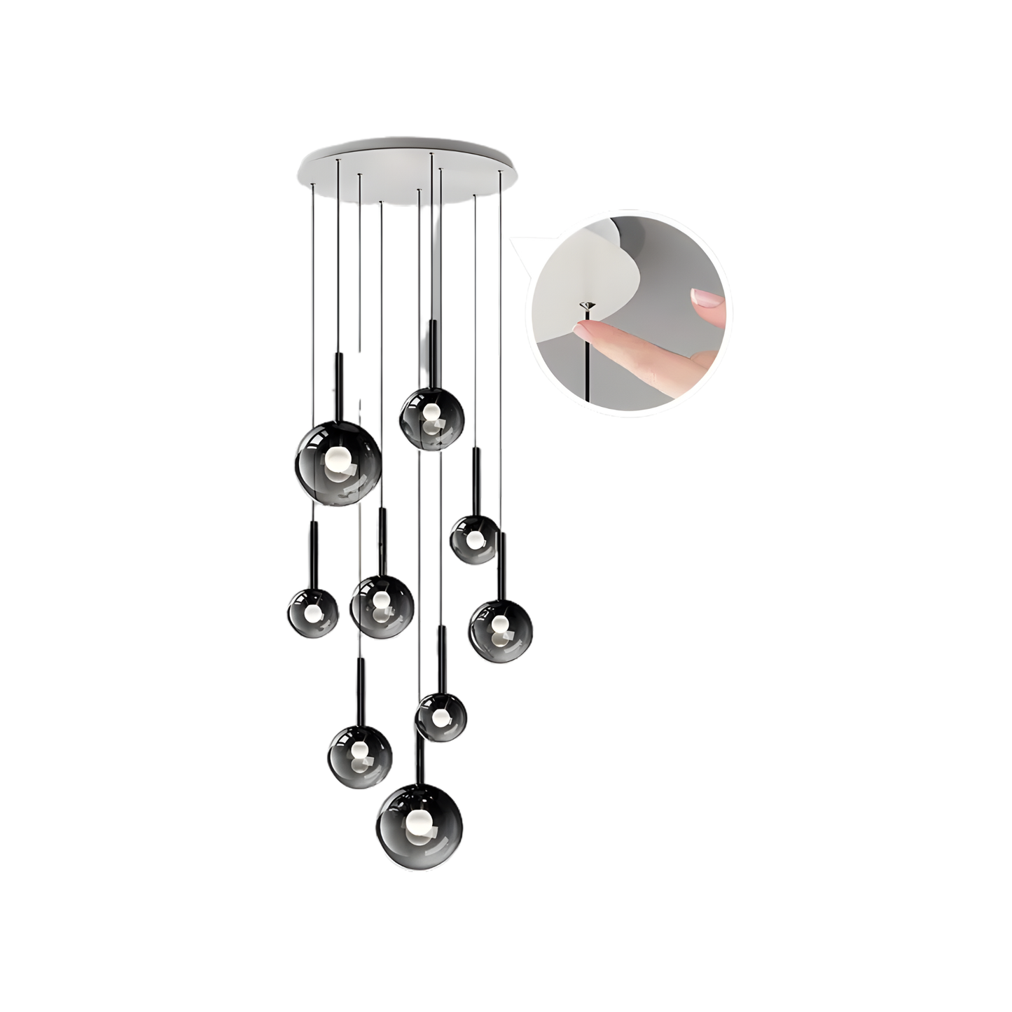 White Multi-Arm Ceiling Light for Modern Interiors