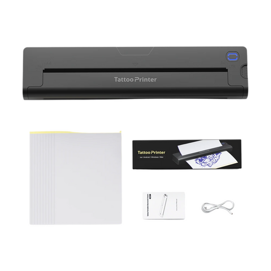 Mini Portable A4 Thermal Printer with 50 Tattoo Papers