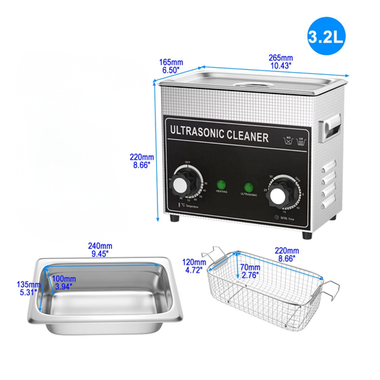 Heavy Duty 3.2L 180W Ultrasonic Cleaning Machine