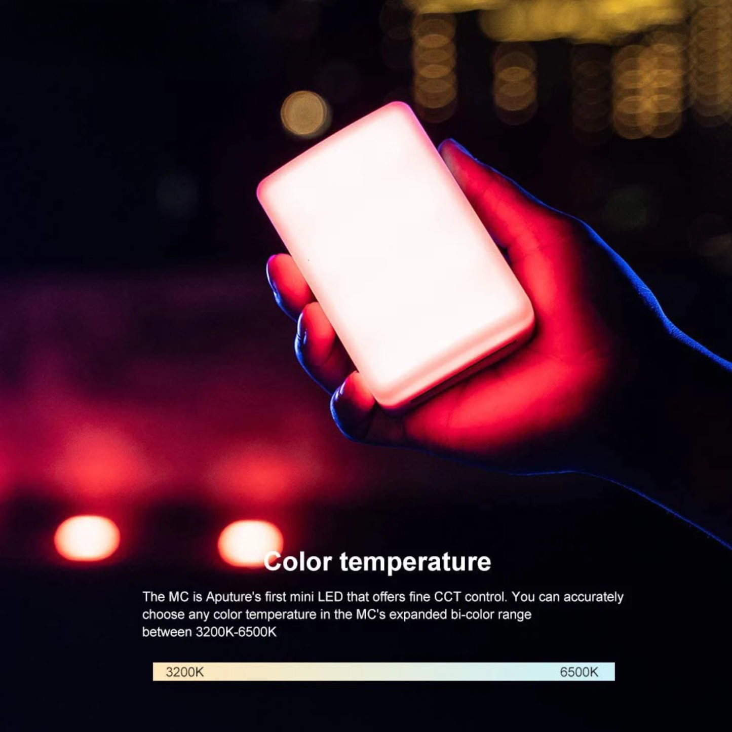 Portable RGBWW LED Mini Light with CCT Control