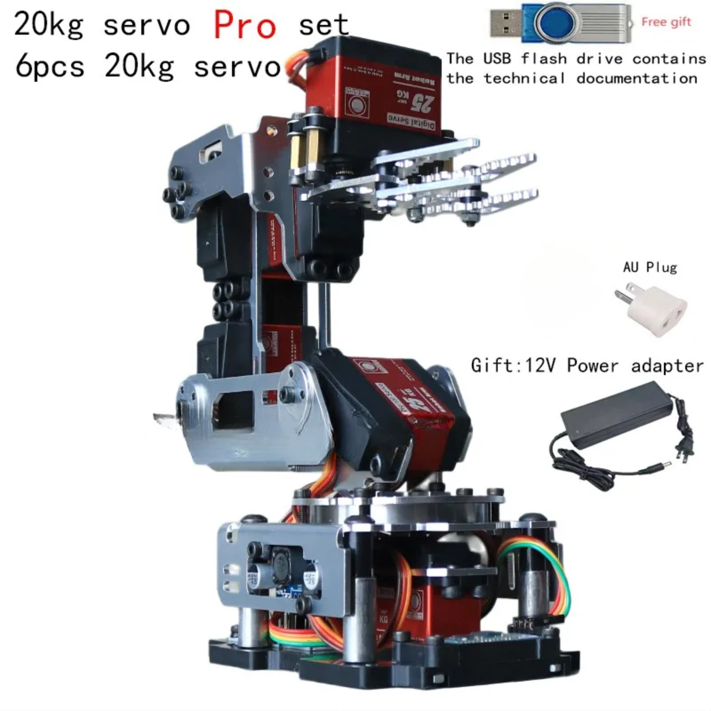 Advanced DIY Robotic Arm 20kg Servo Pro Set