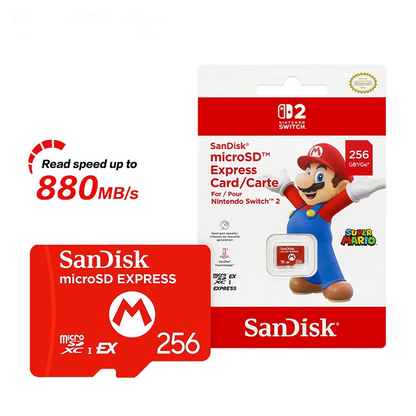SanDisk 256GB microSD Express Memory Card for Switch 2 Ultra Fast