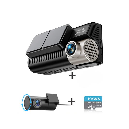 Front & Rear Car DVR with AI Color Night Vision