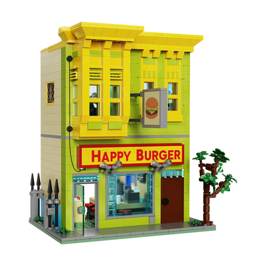 1018-Piece Street View Burgers Store Block Set