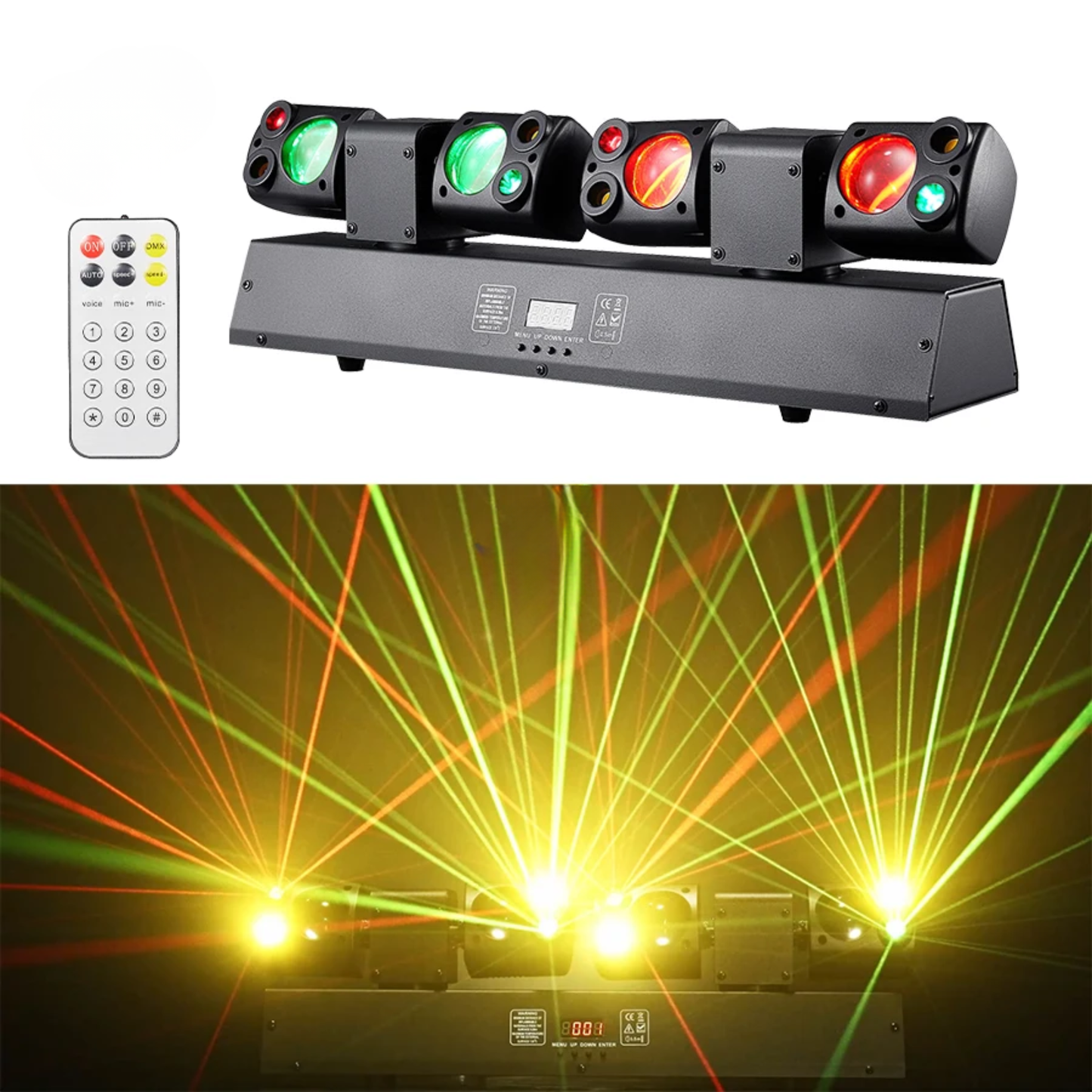 80W LED Dual-Head Moving Head DJ Party Light