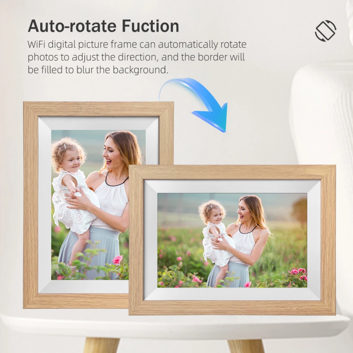 10.1 Inch WiFi Digital Photo Frame 32GB HD Display
