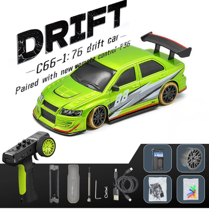 1:76 Mini Drift RC Car with Gyro RTR Remote Control