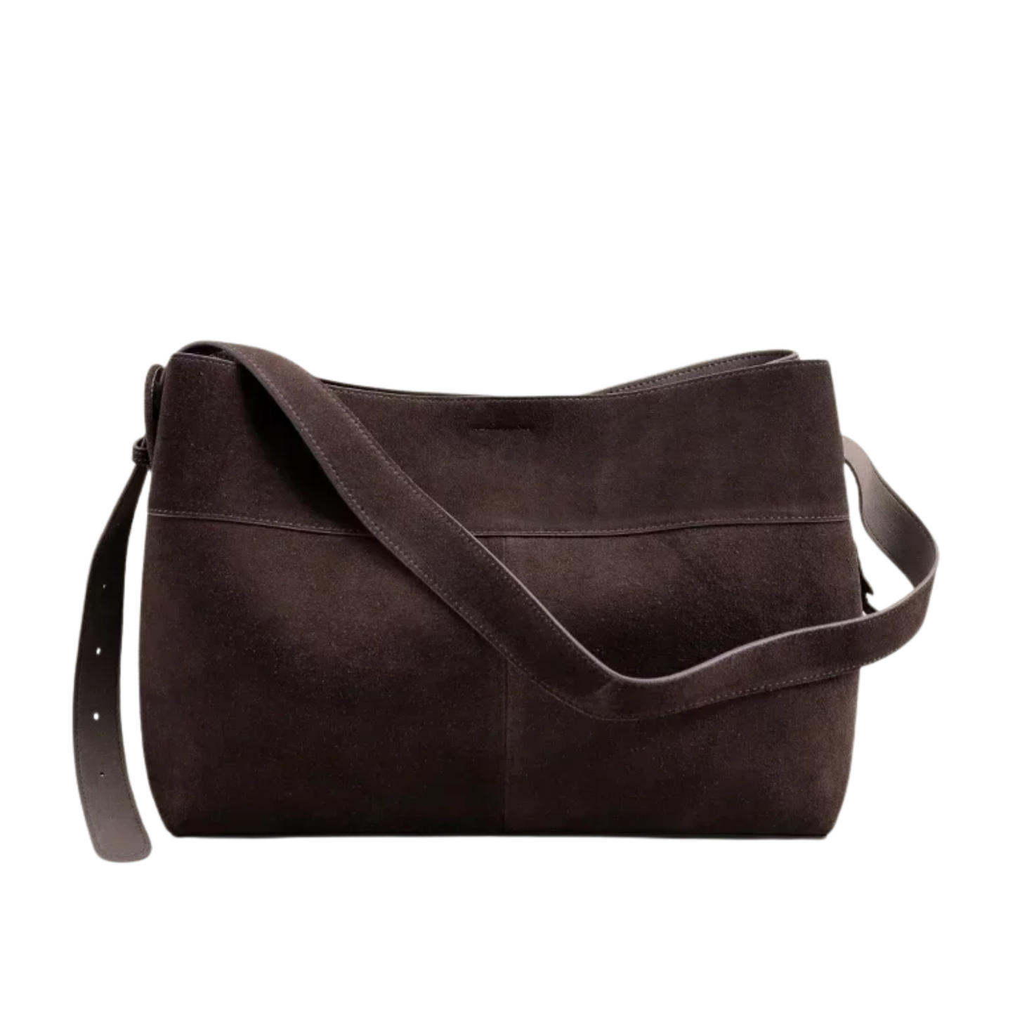 Large Coffee Suede Tote for Commuting Travel