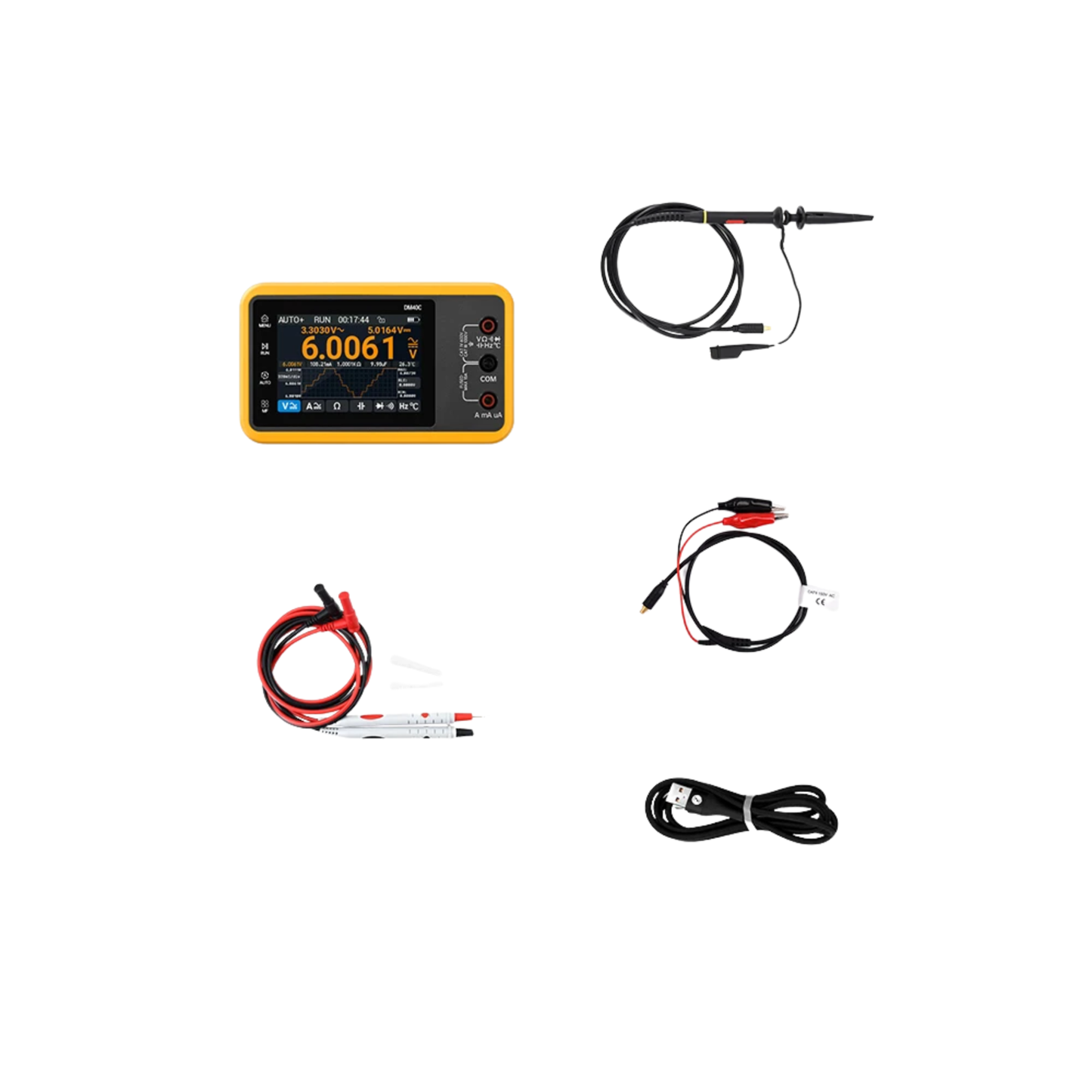 Handheld Digital Multimeter & Signal Generator DM40A Set2