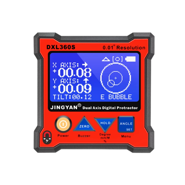 Dual Axis Digital Angle Protractor Magnetic Base Level Gauge