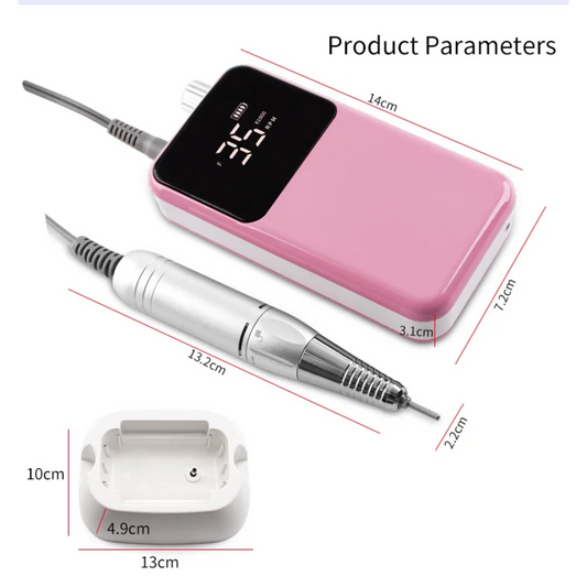 Mermaid Nail Drill 35000RPM Rechargeable Cordless Manicure Machine