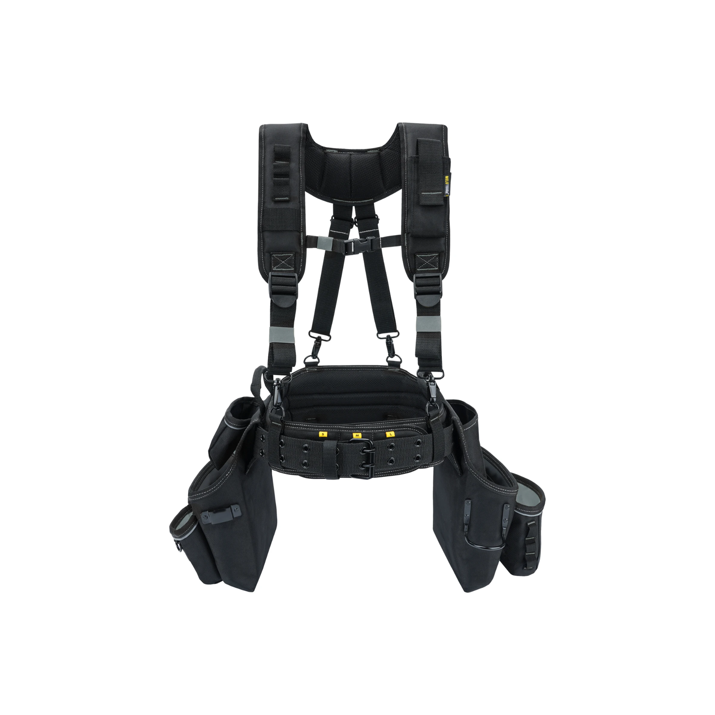 Heavy Duty Tool Belt and Suspenders Set with Tool Pouch