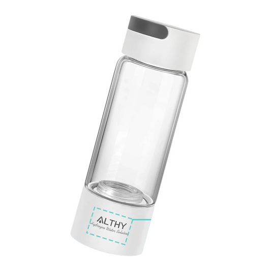 Portable Hydrogen Water Bottle with Dual Chamber Ionizer