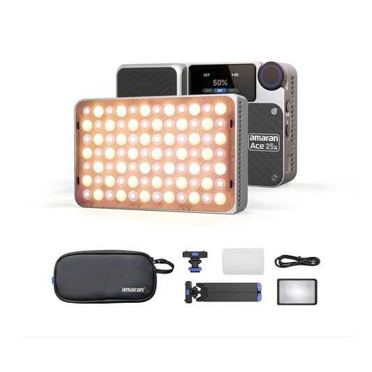 Rechargeable Mini On-Camera LED Light Silver