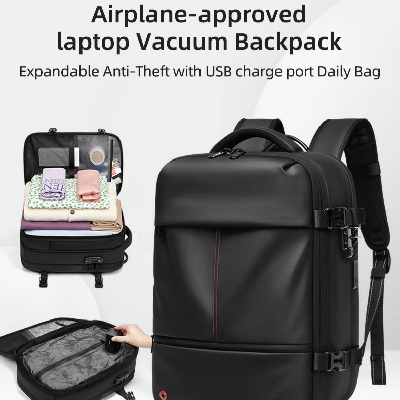 Portable Travel Laptop Backpack 16 Inch with Pump