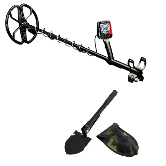 Metal Detector Kit with Shovel Waterproof IP68 25h Battery
