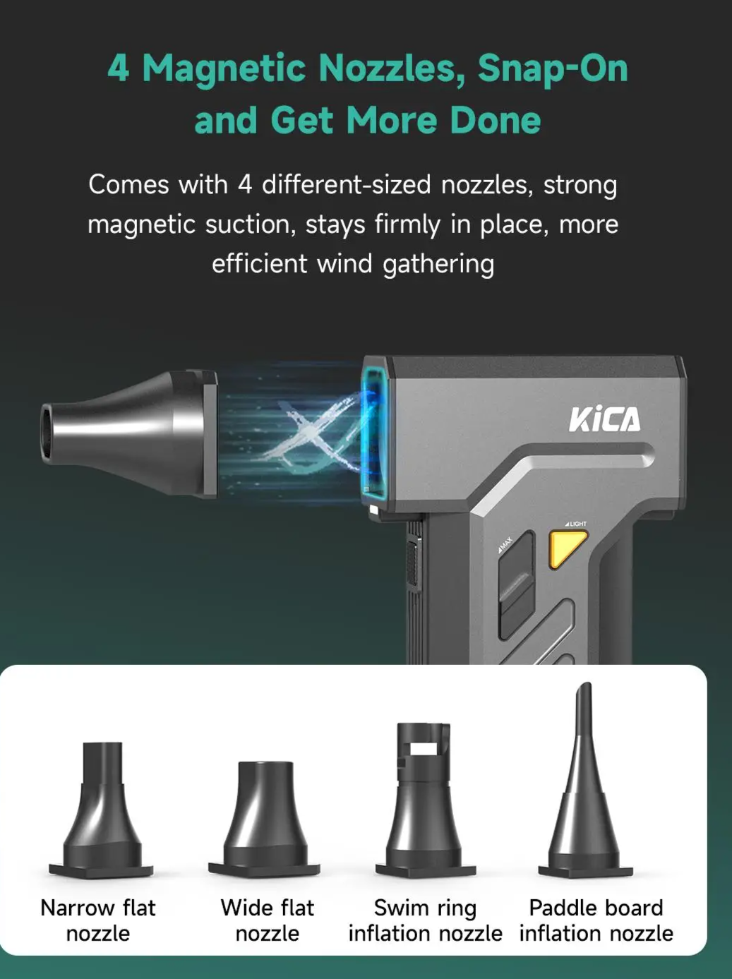 Portable Air Duster with Long Battery Life and Fast Speed