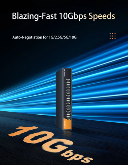 10Gbps 8-Port Ethernet Switch High Speed