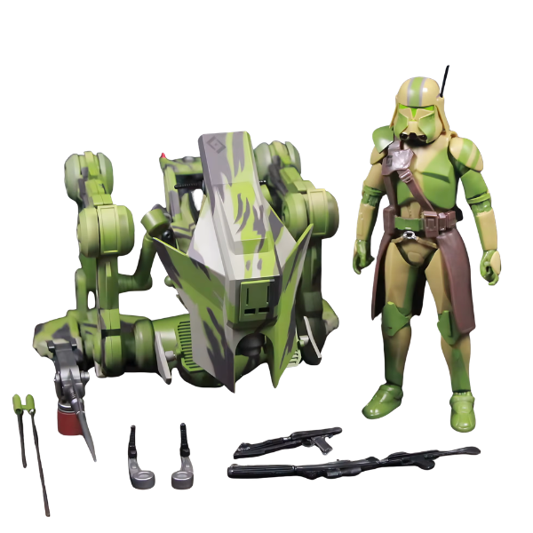 6-Inch Clone Trooper Action Figure with All-Terrain Recon Vehicle