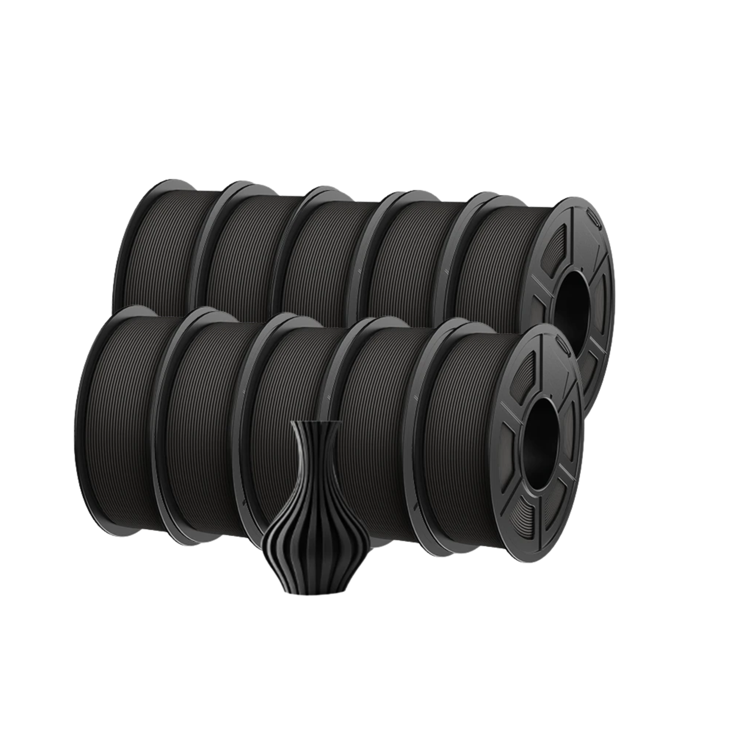 PETG 10 Rolls for 3D Printing Smooth Matte Black
