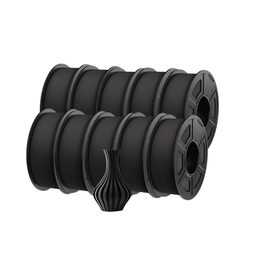 PETG 10 Rolls for 3D Printing Smooth Matte Black