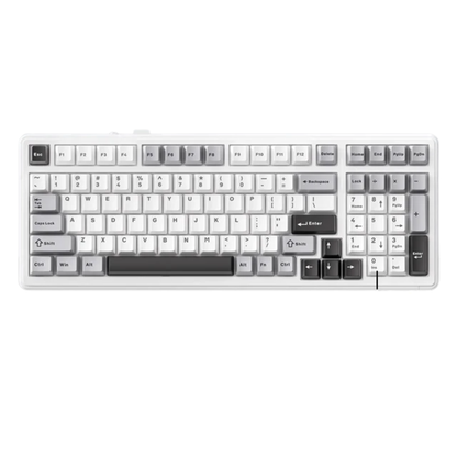 Grey Wireless RGB Mechanical Keyboard 99 Keys Hot Swappable