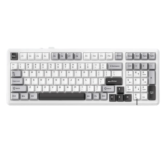 Grey Wireless RGB Mechanical Keyboard 99 Keys Hot Swappable
