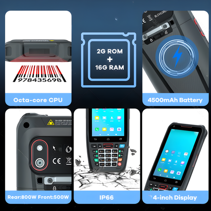 Portable Android PDA Data Collector with NFC and 4G