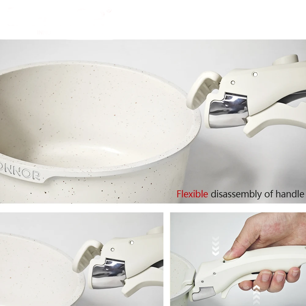 White Non-Stick Die Cast Aluminium Cookware Pot Set