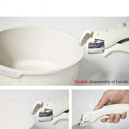 White Non-Stick Die Cast Aluminium Cookware Pot Set