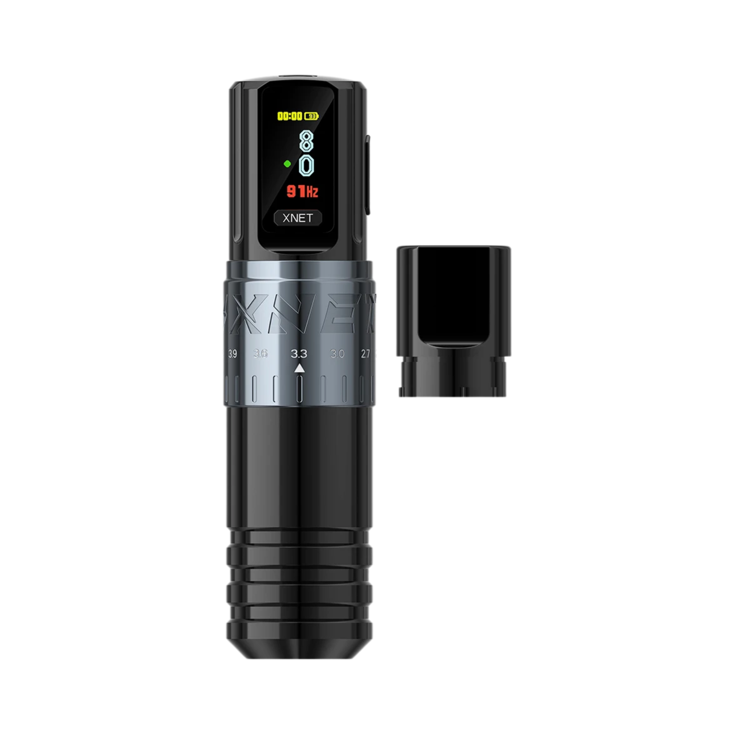 Adjustable Stroke Tattoo Pen Kit Silver One Battery