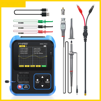 Portable Digital Oscilloscope with Transistor Tester and Signal Source