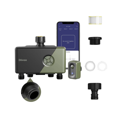 4 Zone Smart Irrigation Timer WiFi Rain Delay Controller