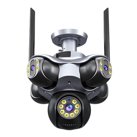 Outdoor Security Camera Five Lens Pan Tilt Zoom