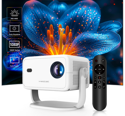 Smart 1080p Android Projector with Auto Keystone for Home Movies