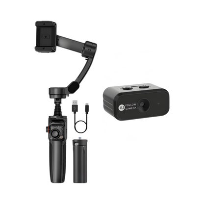 Vlogging Gimbal with Foldable Rod and Accessory Kit