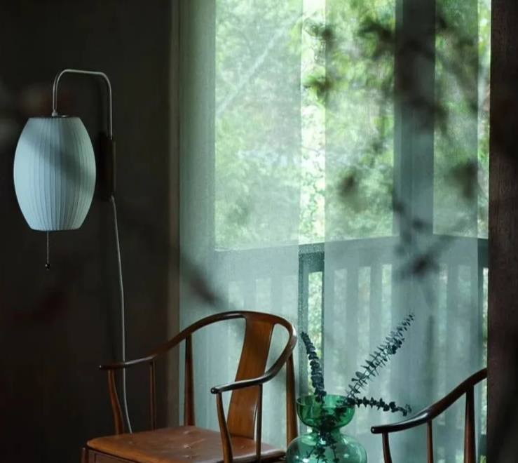 Minimalist Silk Wall Lamp with Soft LED Glow